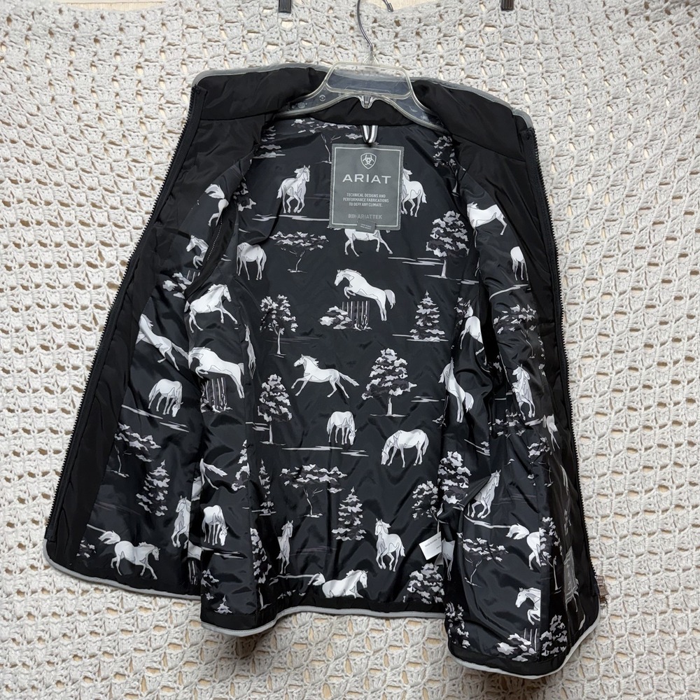 Ariat Tek Ashley Insulated Vest Women 2XL Black Double Zip Wind Water Protection - Picture 8 of 13